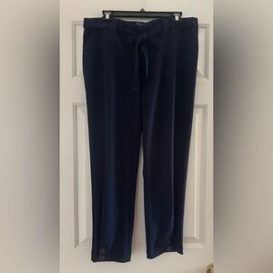 NYC. Navy Blue Women's Pull On Pants with faux Tie Waist Size 12